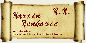 Martin Nenković vizit kartica